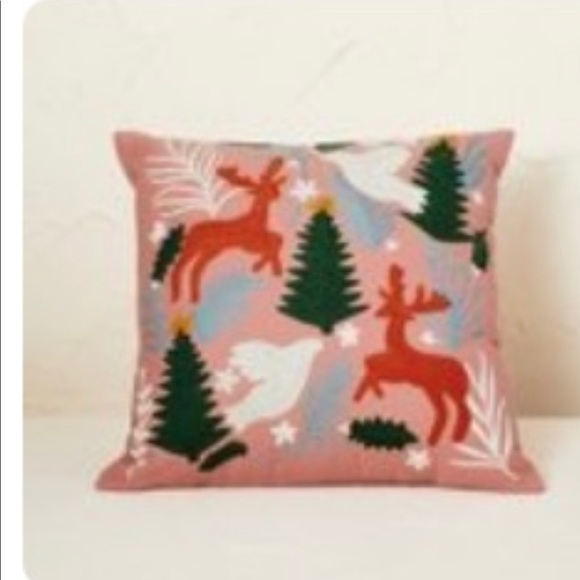 Opalhouse Jungalow Embroidered Winter Scene Square 18x18 Throw Pillow - Picture 2 of 3